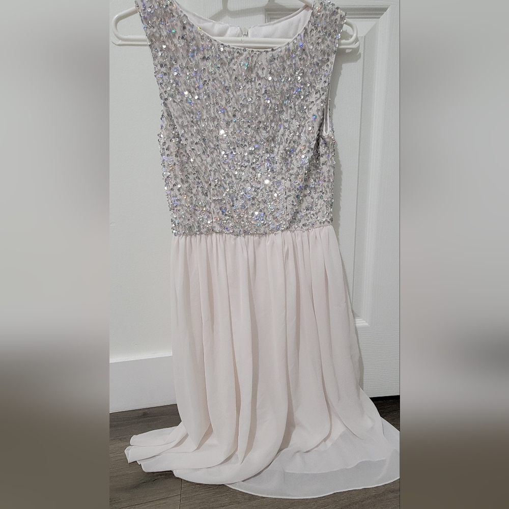 White sparkly dress